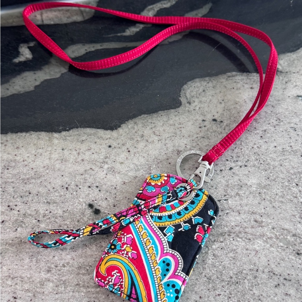 Vera Bradley Colorful Patterned Lanyard and Pouch